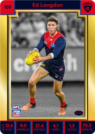 Ed Langdon, 109, Gold Parallel, 2023 Teamcoach AFL