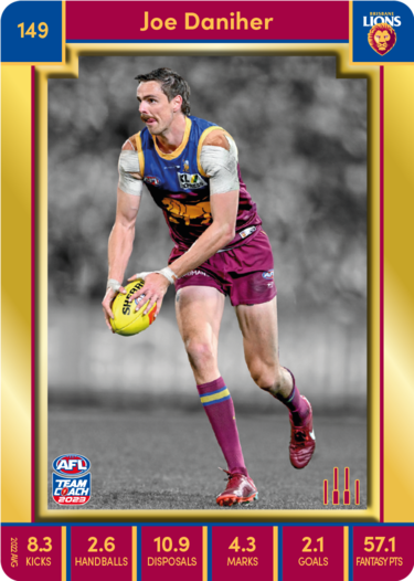 Joe Daniher, 149, Gold Parallel, 2023 Teamcoach AFL