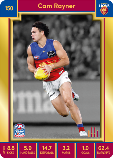 Cam Rayner, 150, Gold Parallel, 2023 Teamcoach AFL