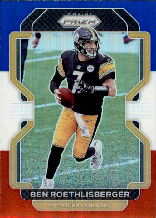 Ben Roethlisberger, Red White Blue Prizm, 2021 Panini Prizm Football NFL