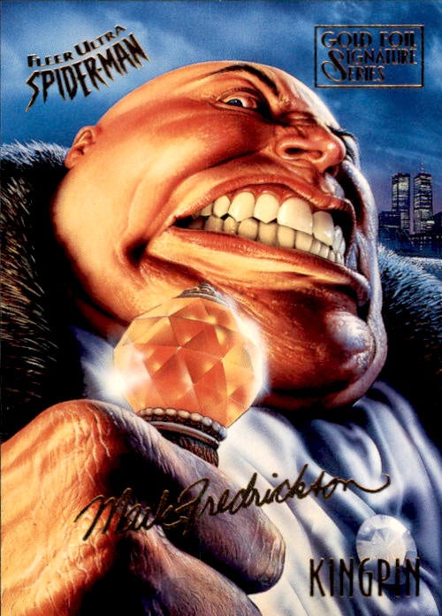 Kingpin, #33, Gold Foil Signature Parallel, 1995 Fleer Ultra Spider-Man
