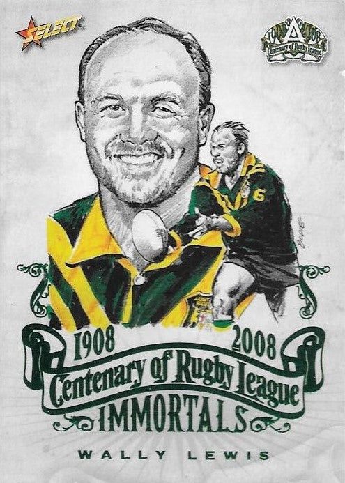 Wally Lewis, Immortals Sketch, 2008 Select NRL Centenary of Rugby League