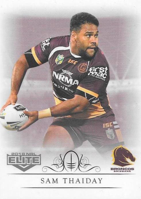 Sam Thaiday, Box card, 2018 TLA esp Elite NRL