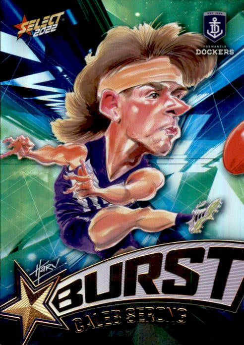Caleb Serong, Starburst Shatter, 2022 Select AFL Footy Stars