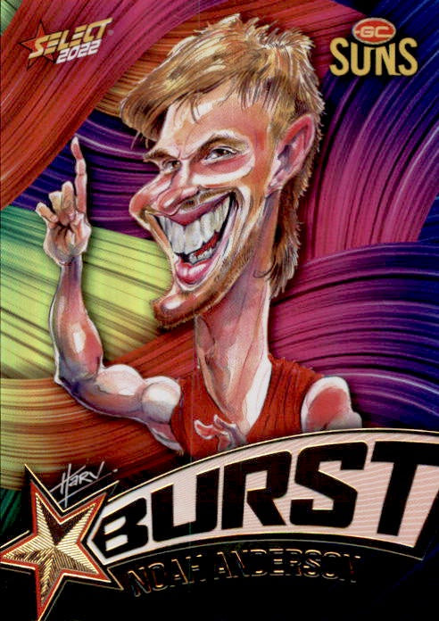 Noah Anderson, Starburst Paint, 2022 Select AFL Footy Stars