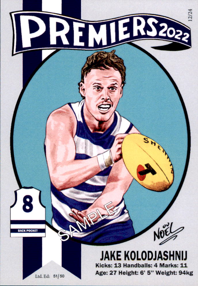 Geelong Cats 2022 Premiers Card Set by Noel