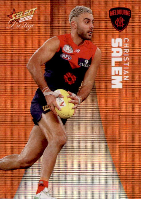 Christian Salem, Orange Parallel, 2022 Select AFL Prestige