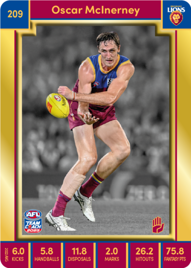 Oscar McInerney, 209, Gold Parallel, 2023 Teamcoach AFL