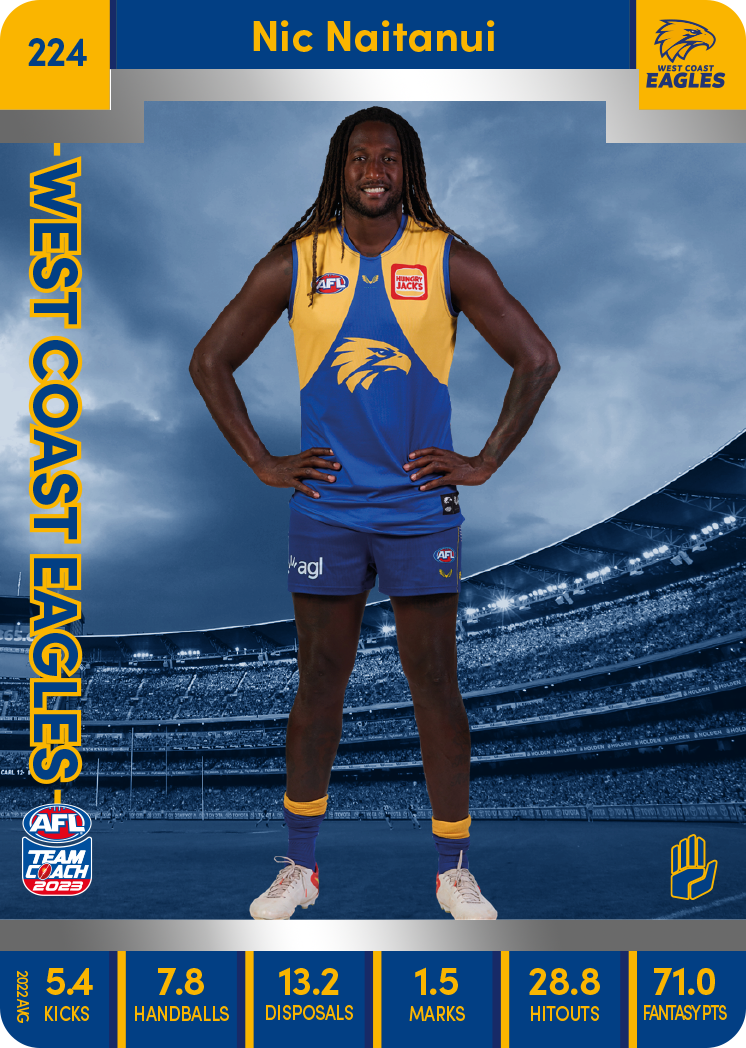 Nic Naitanui, 224, Silver Parallel, 2023 Teamcoach AFL