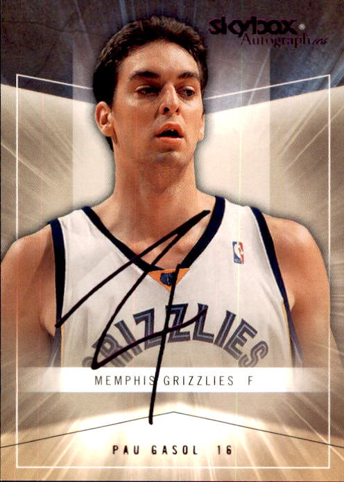 Pau Gasol, Purple Royal Insignia, 2004-05 Skybox Autographics Basketball NBA
