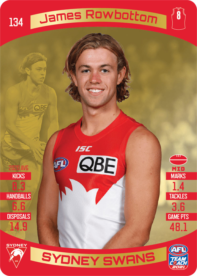 James Rowbottom, Gold, 2021 Teamcoach AFL