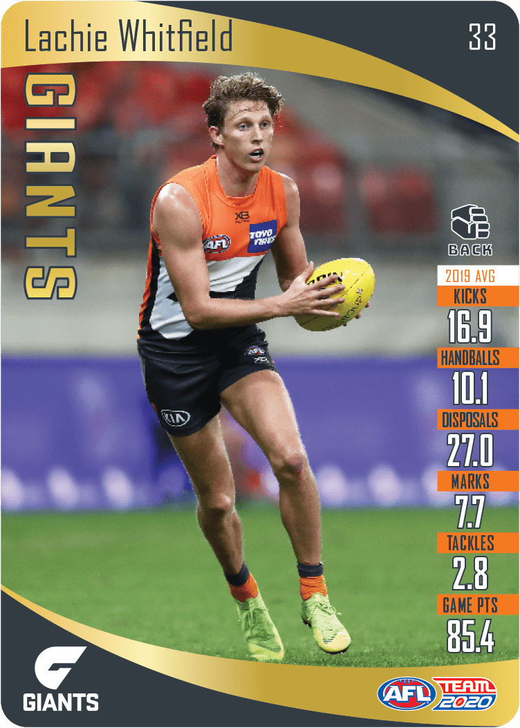 Lachie Whitfield, Gold, 2020 Teamcoach AFL