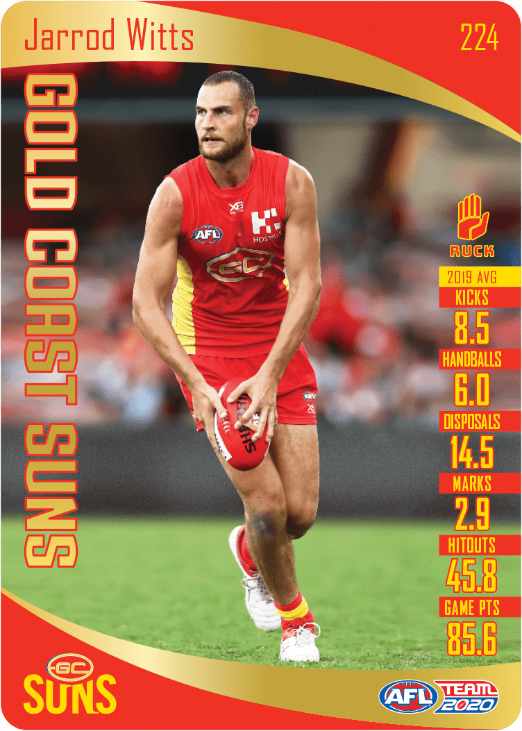 Jarrod Witts, Gold, 2020 Teamcoach AFL