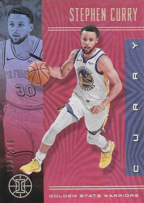 Stephen Curry, Red Parallel, 2019-20 Panini Illusions Basketball NBA