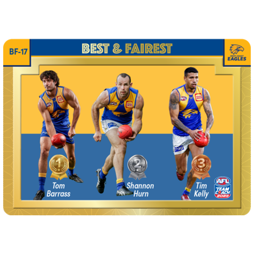 West Coast Eagles, Gold Best & Fairest, 2023 Teamcoach AFL