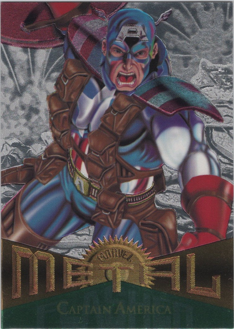 Captain America, #11, Silver Flasher Parallel, 1995 Marvel Metal Universe
