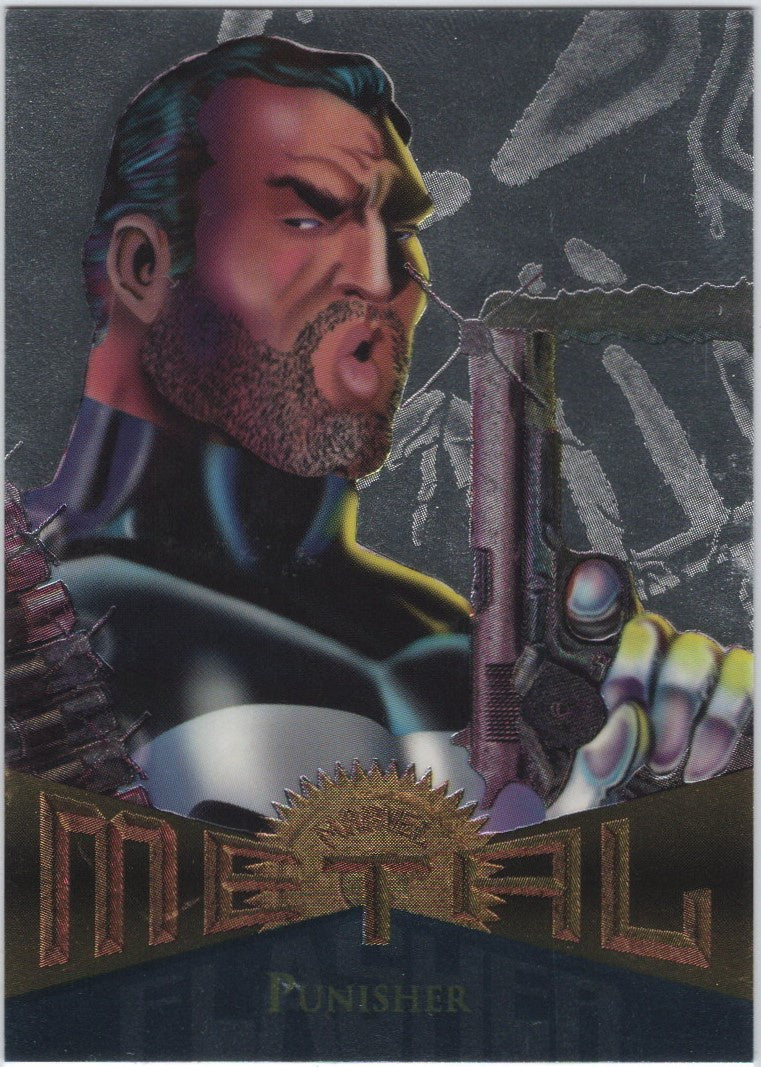 Punisher, #69, Silver Flasher Parallel, 1995 Marvel Metal Universe