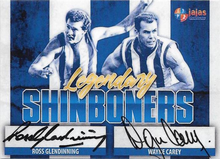 Ross Glendinning & Wayne Carey, Legendary Shinboners, Dual Signature, Ja Ja's Collectables