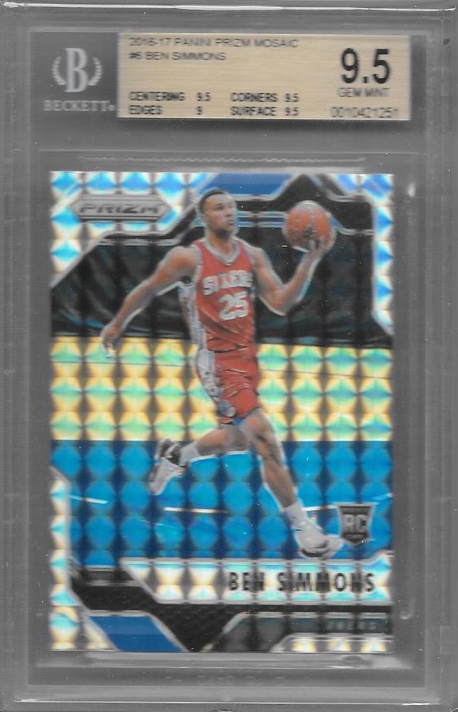 Ben Simmons, RC, 2016-17 Panini Prizm Mosaic, BGS 9.5