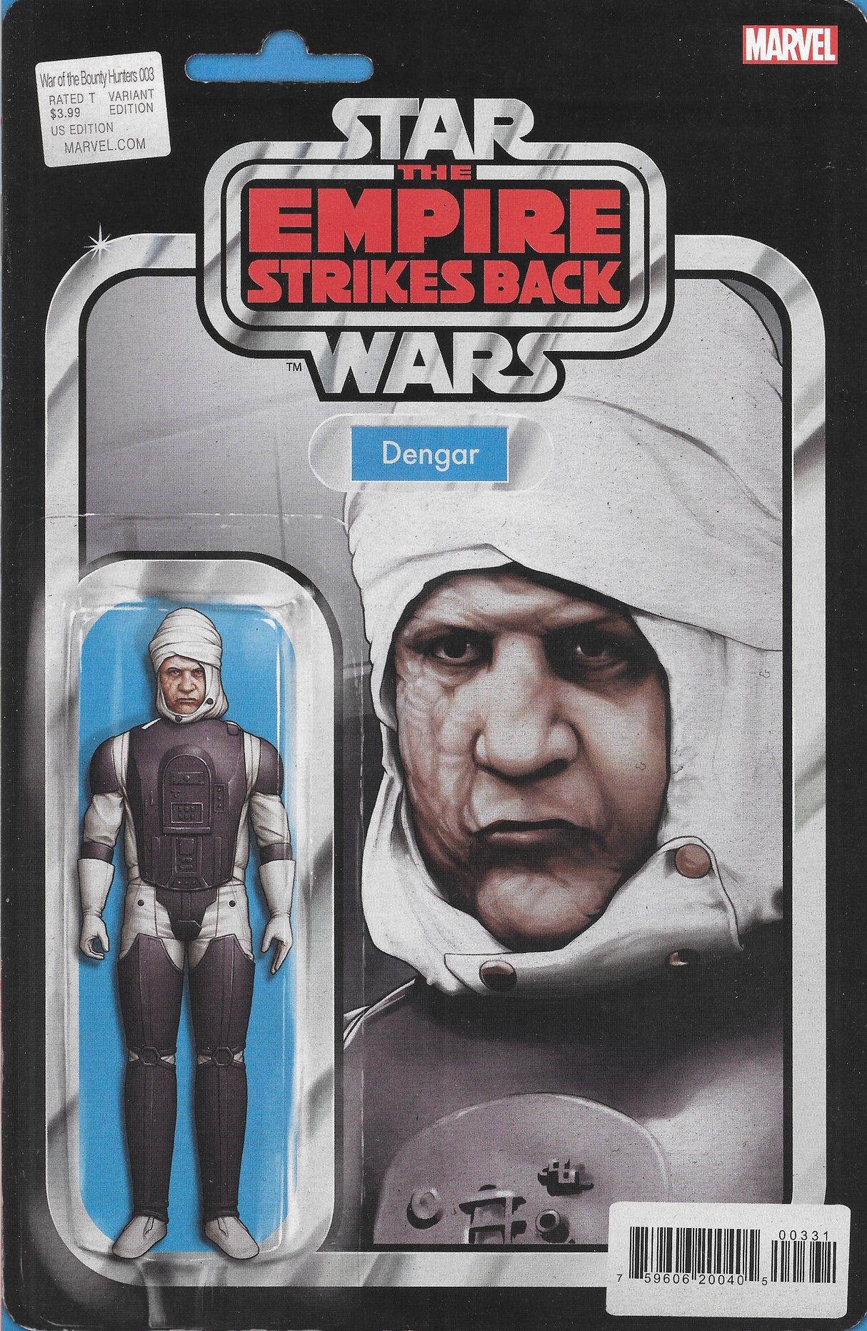 Star Wars, War of the Bounty Hunters #3 Comic Carded Dengar Variant