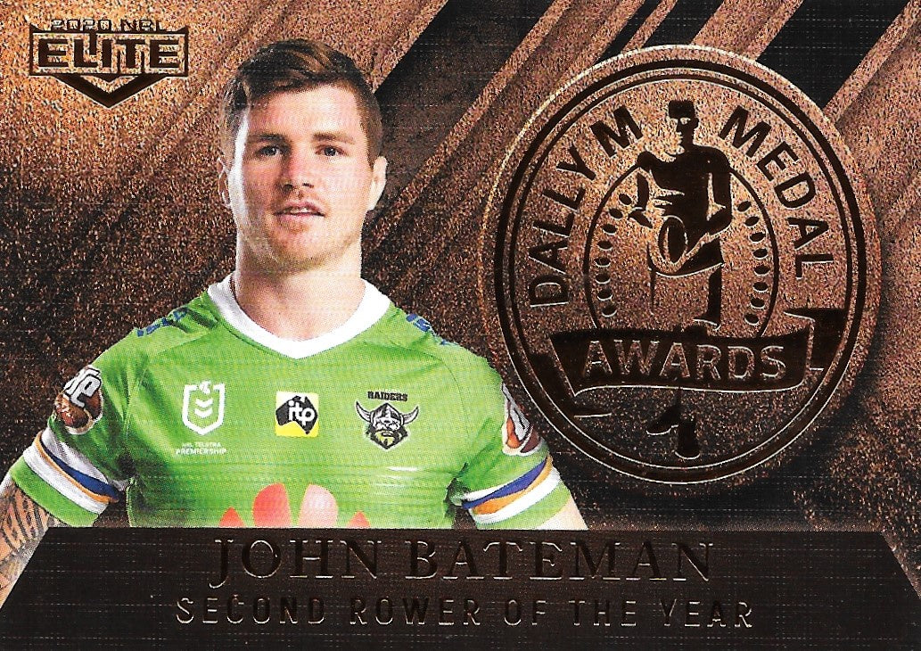 John Bateman, DM08, Dally M Awards, 2020 TLA Elite NRL