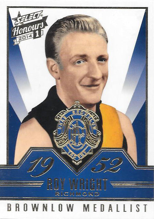 Roy Wright, Brownlow Gallery, 2014 Select AFL Honours 1
