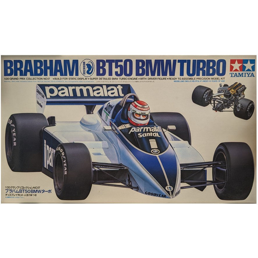 Tamiya Brabham BT50 BMW Turbo, Grand Prix Collection No.17, 1:20 Scale Model Kit