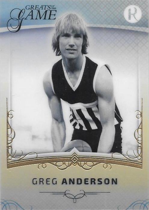 Greg Anderson, Gold Parallel, 2017 Regal Football Greats of the Game