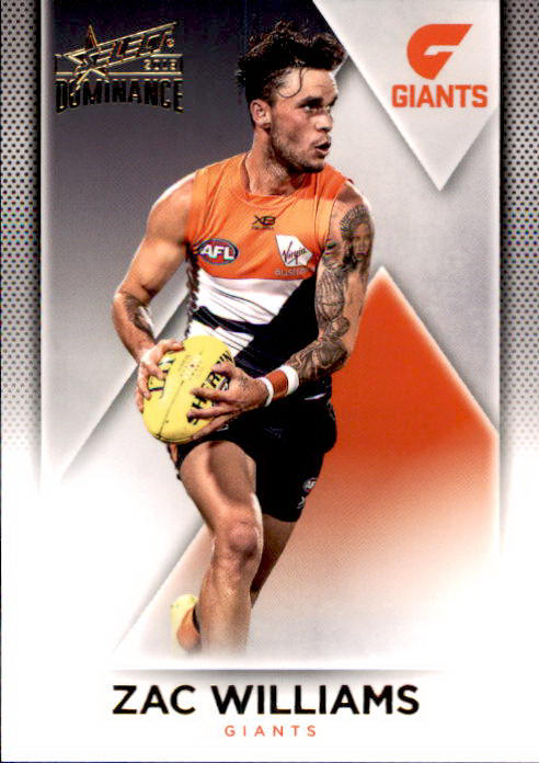 2019 Select AFL Dominance Base Card - 1 to 100 - Pick Your Card
