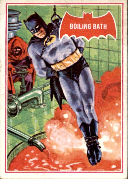 Boiling Bath, Red Bat, Batman Puzzle Cards, 1966 National Periodical Publications