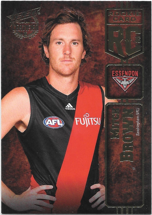 Mitch Brown, Rookie Card, 2016 Select AFL Certified