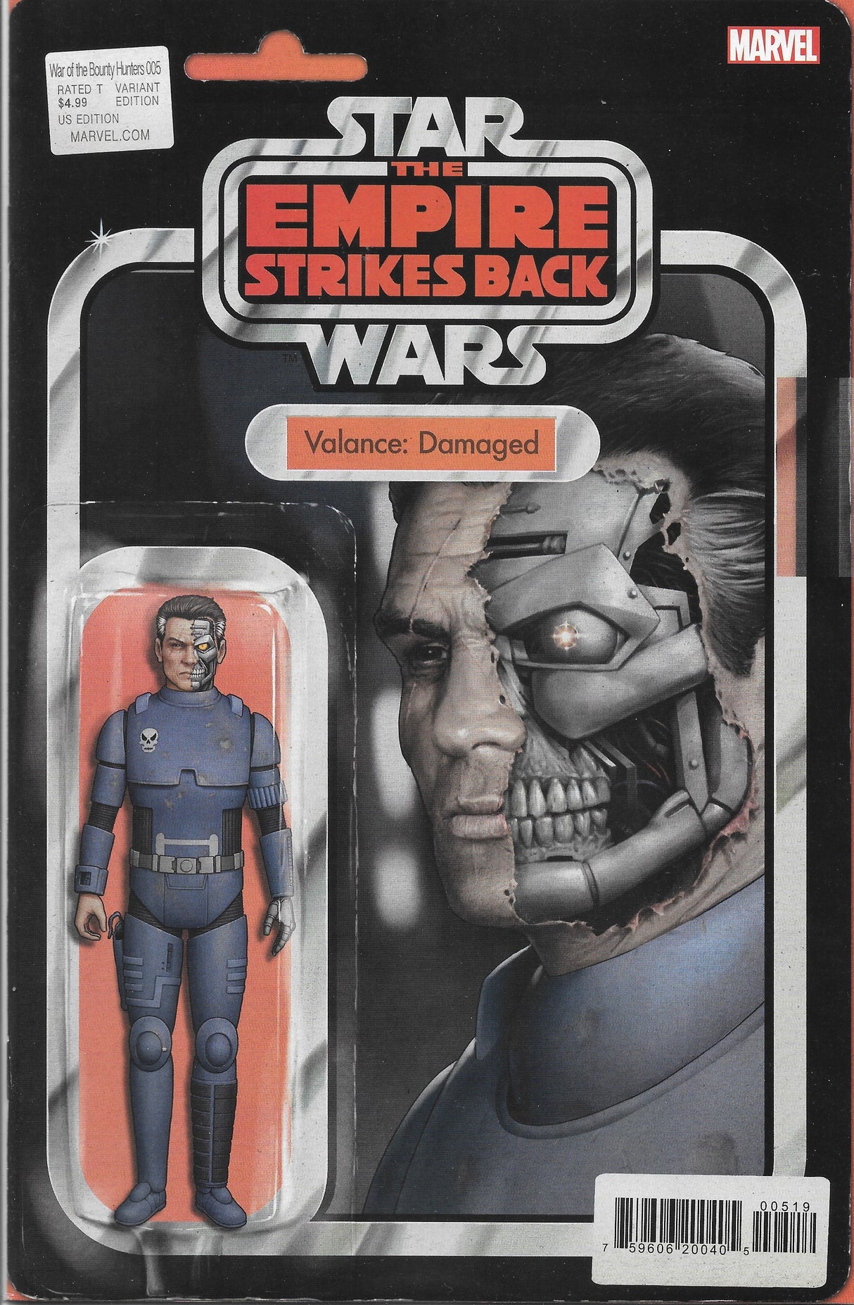 Star Wars, War of the Bounty Hunters #5 Comic Carded Valance Damaged Variant