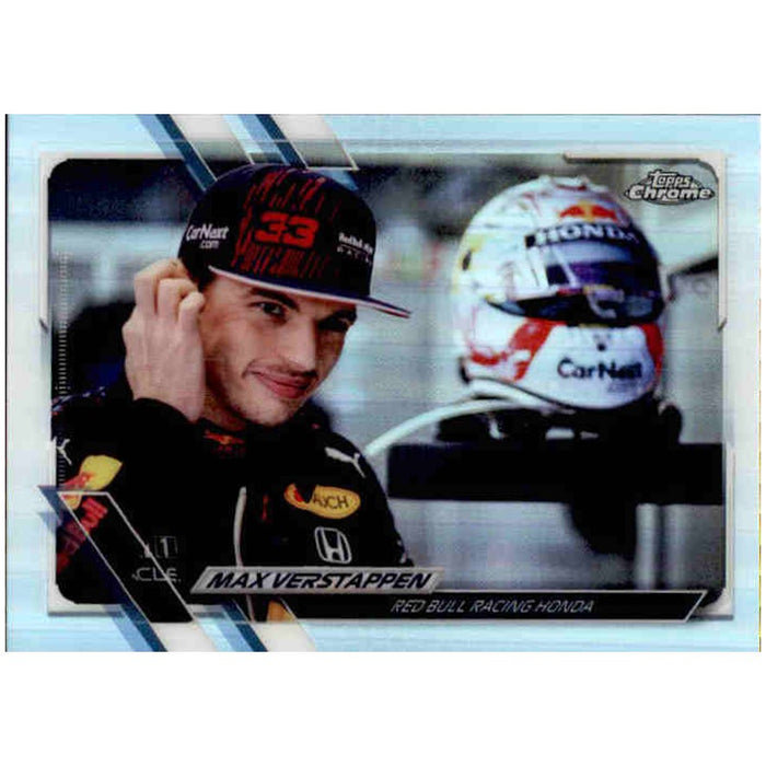 Max Verstappen, #43, Silver Refractor, 2021 Topps Chrome Formula 1 Racing