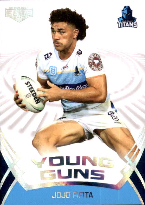 BOTH: 012, Jojo Fifita, Young Guns Signature & Young Guns, 2023 TLA Elite NRL Rugby League