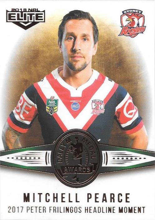 Mitchell Pearce, Medal card, 2018 TLA esp Elite NRL