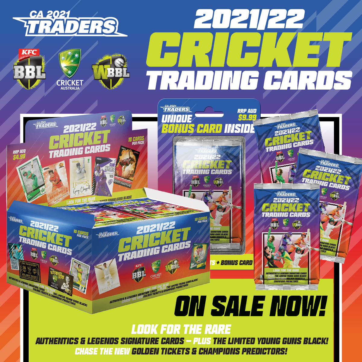 2021-22 TLA Traders Cricket Australia & BBL Trading Cards