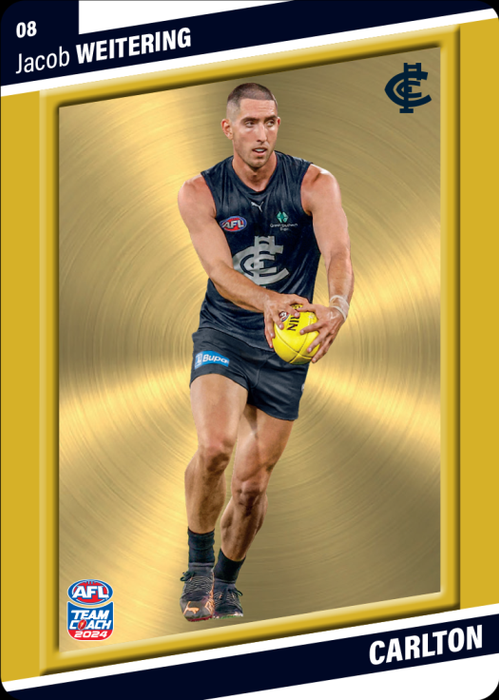 Jacob Weitering, 08, Gold Parallel, 2024 Teamcoach AFL