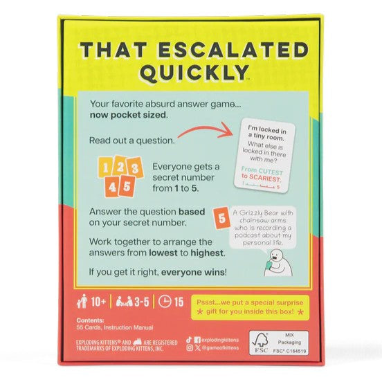 Grab & Game - That Escalated Quickly (By Exploding Kittens)