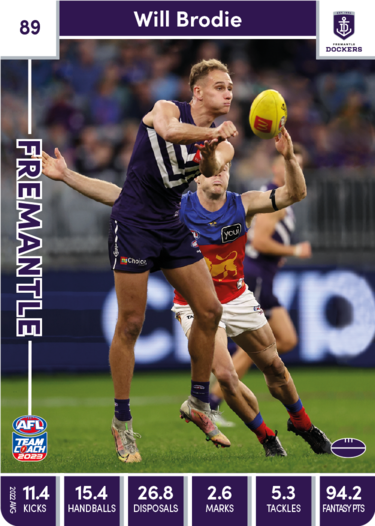 2023 Teamcoach AFL Common Cards -  Cards 1 to 100 - Pick Your Card