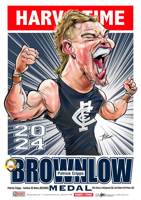 Patrick Cripps, 2024 Brownlow Medal, Harv Time Poster