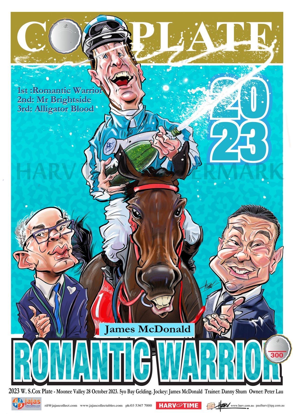 Romantic Warrior, 2023 WS Cox Plate, Harv Time Poster