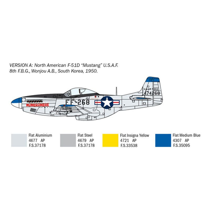 ITALERI F-51D KOREAN WAR 1:72 Scale Model Kit AUST.DECALS