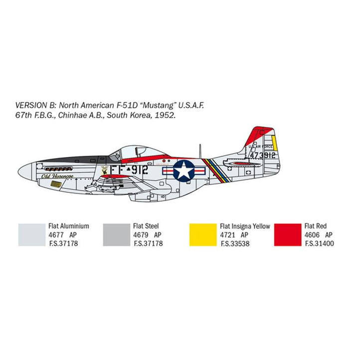 ITALERI F-51D KOREAN WAR 1:72 Scale Model Kit AUST.DECALS