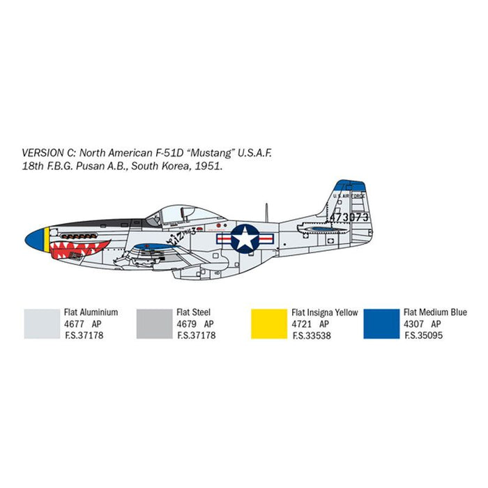 ITALERI F-51D KOREAN WAR 1:72 Scale Model Kit AUST.DECALS