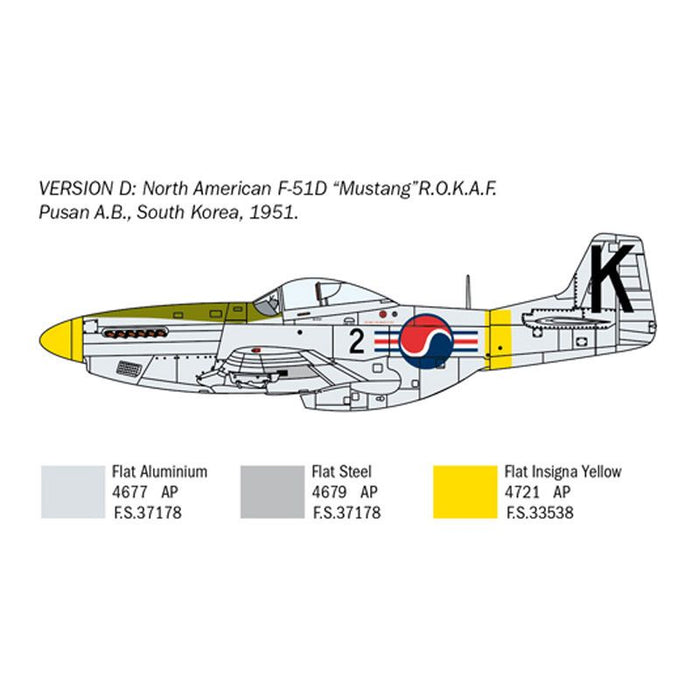 ITALERI F-51D KOREAN WAR 1:72 Scale Model Kit AUST.DECALS