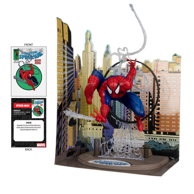 McFarlane Spider-Man (The Amazing Spider-Man #302) 1:6th Scale Posed Figure w/Scene & Comic