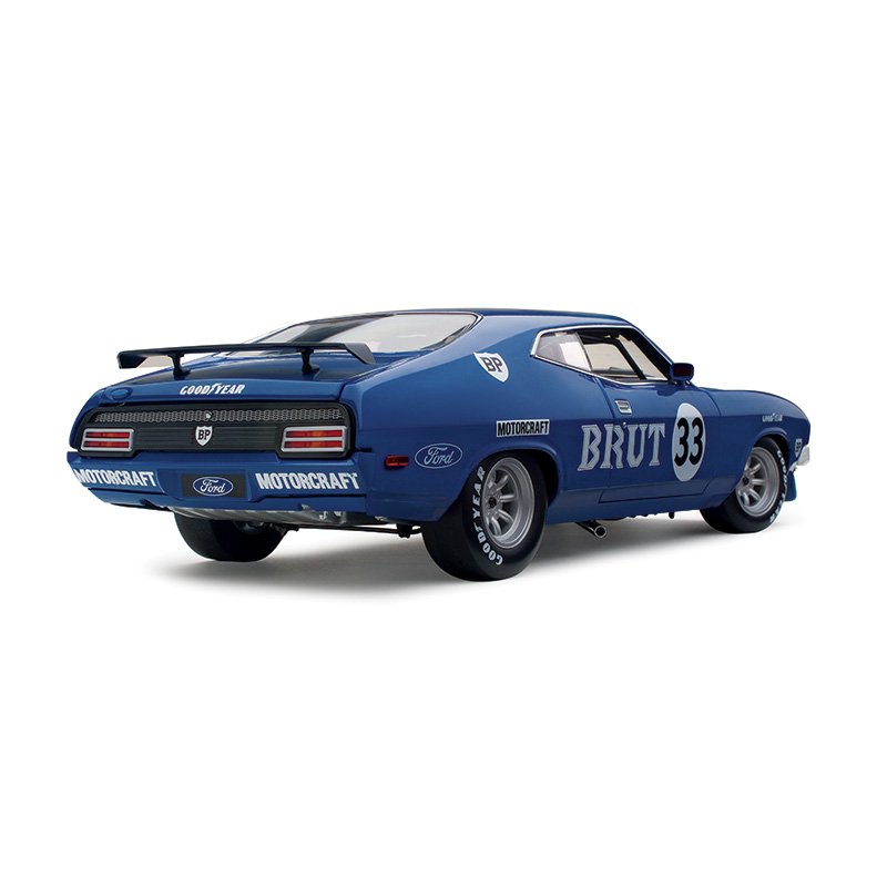 Classic Carlectables Ford XB Falcon GT, BRUT #33 Allan Moffat 1974 Sandown Winner, 1:18 Scale Diecast Model Car