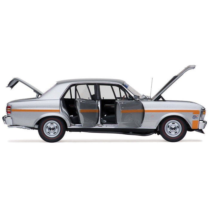 Classic Carlectables Ford XW Falcon GT-HO Phase II Silver Fox, 1:18 Scale Diecast Model Car