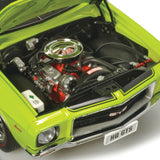 Classic Carlectables Holden HQ Monaro GTS Sedan Barbados Green with Black Stripes (350ci Engine), 1:18 Scale Diecast Model Car