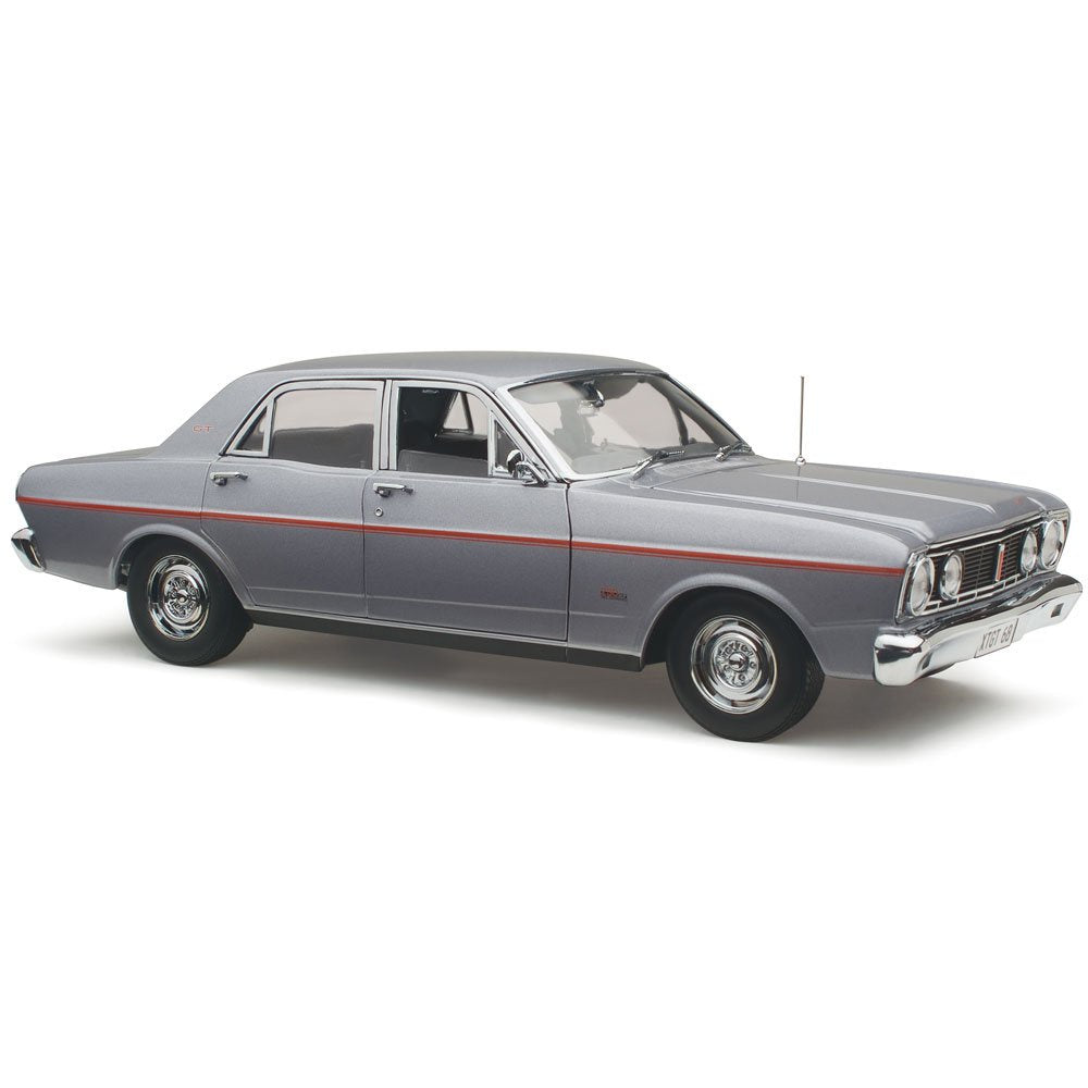 Classic Carlectables Ford XT Falcon GT Frosted Pewter, 1:18 Scale Diecast Model Car